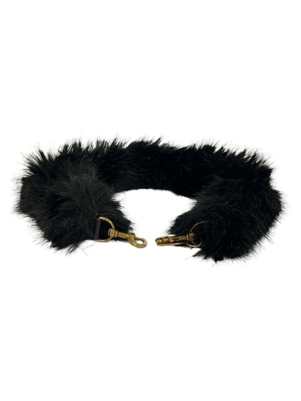 Balenciaga Shoulder Strap Black Gold Leather Fur